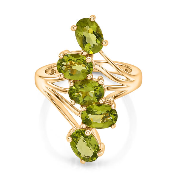 EVER TRUE Peridot Ring 950 Kupfer (Gr&ouml;&szlig;e 17.00) ca. 4,28 ct