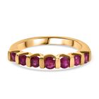 Afrikanischer Rubin (Fissure gefüllt) Ring 925 Silber vergoldet (Größe 18.00) ca. 0,93 ct