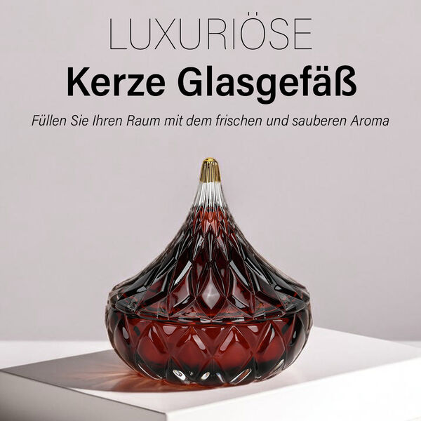 The 5th Season: Premium Kollektion Duftkerze im orientalischem Glas, 20h Brenndauer, Dunkelrot image number 2
