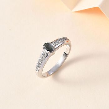 Alexandrit und Zirkon Ring - 0,49 ct.