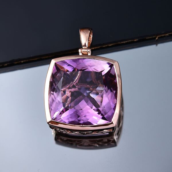 AA Rose de France Amethyst Anhänger - 27,98 ct. image number 2