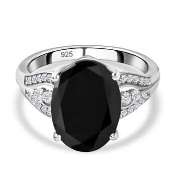 Elite Shungit und Zirkon-Ring - 4,21 ct.