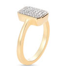 Diamant Cluster Ring 925 Silber Gelbgold Vermeil image number 4