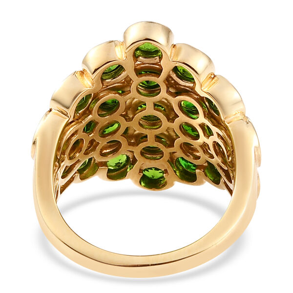 Natürlicher Chromdiopsid-Ring, 925 Silber vergoldet  ca. 2,81 ct image number 7