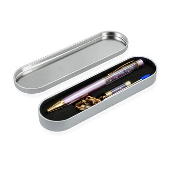 Amethyst Edelstein Stift-Set, Lila