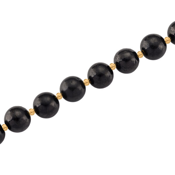 Shungit Halskette ca. 50 cm 925 Silber vergoldet ca. 412.50 ct image number 4