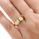 Sambischer Smaragd-Ring, 925 Silber vergoldet  ca. 0,20 ct image number 2