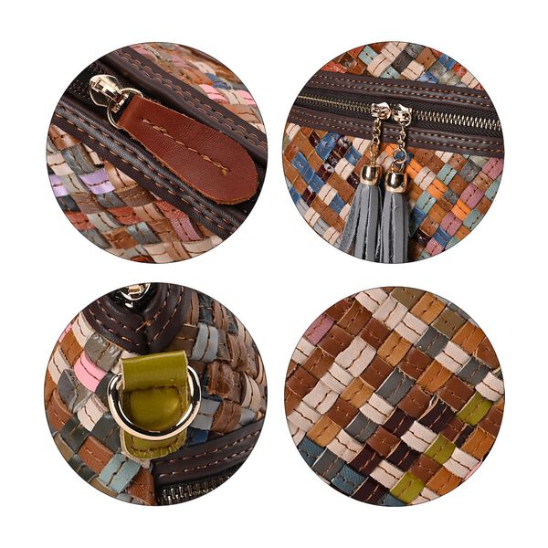 Chaos by Elsie Echtleder Crossbody Tasche, dunkel image number 6