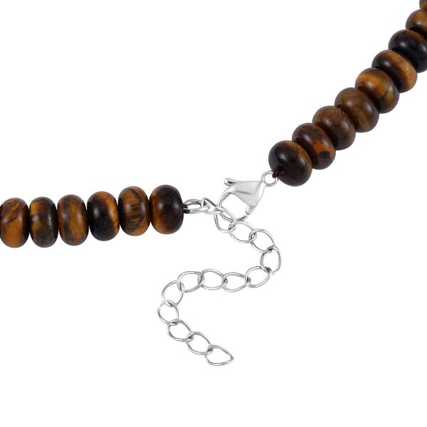 Gelbe Tigerauge Halskette, 45+5cm - 200 ct. image number 4