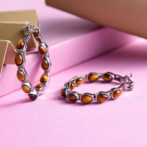 Tigerauge Ohrringe  ca. 9,72 ct image number 2