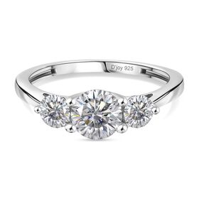 D'Joy Moissanit Ring, 925 Silber rhodiniert - 1,22 ct.