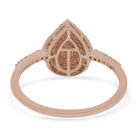 Natürlicher Rosa Diamant und Weißer Diamant zertifiziert I1-I2 Ring 585 Gold image number 4