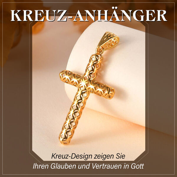 Kreuz-Anh&auml;nger in 916 Gold image number 2