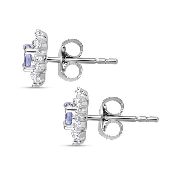 Tansanit und Zirkon Ohrringe - 1,13 ct. image number 5