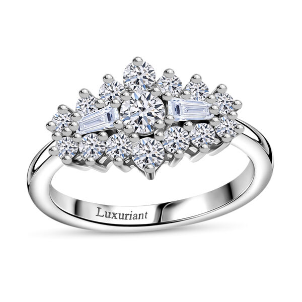 LUXURIANT DIAMOND - Lab Grown Diamant SI-GH SGL zertifiziert Ring 925 Silber rhodiniert (Gr&ouml;&szlig;e 17.00) ca. 1.00 ct image number 4