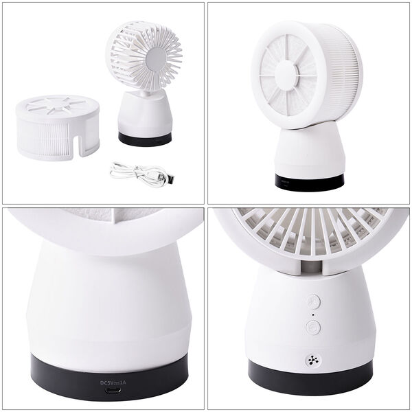 2 in 1: Ventilator mit Ionizer und abnehmbarer HEPA Filter, Wei&szlig; image number 6