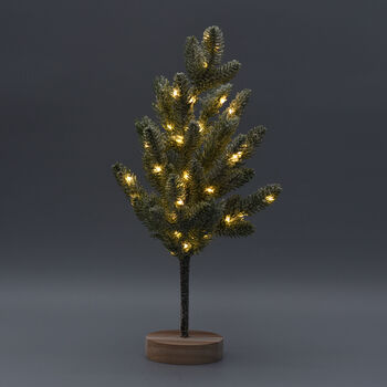 Warmwei&szlig;e 50 LED Weihnachtsbaum Lampe, Gr&ouml;&szlig;e 55 cm, 3xAA (nicht inkl.), Gr&uuml;n, Wei&szlig; und Braun