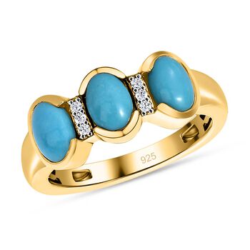 Amerikanischer, nat&uuml;rlicher Sleeping Beauty und Zirkon-Ring -1,55 ct.