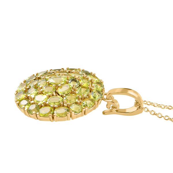Natürlicher Peridot-Anhänger mit Kette, 50 cm - 10,82 ct. image number 4