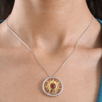 GP - AAA Blaze Feueropal, Kanchanaburi Blauer Saphir Schmuckset ca. 50 cm 925 Silber platiniert, 925 Silber platiniert und vergoldet ca. 0.26 ct