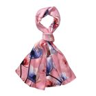 LA MAREY - 100% Maulbeerseidenschal, 55x170cm, Mohnblume