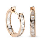 Diamant-Creolen, SGL zertifiziert I2-I3, 375 Gelbgold ca. 1,00 ct