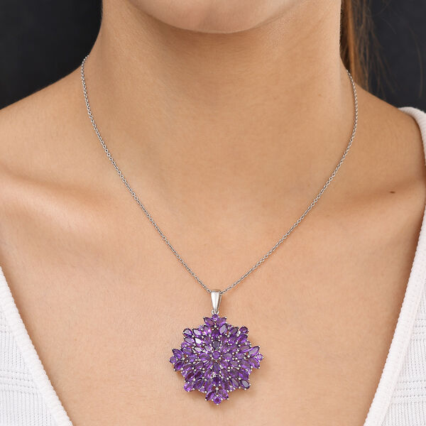 Afrikanischer Amethyst-Anh&auml;nger, 925 Silber platiniert ca. 11,18 ct image number 2