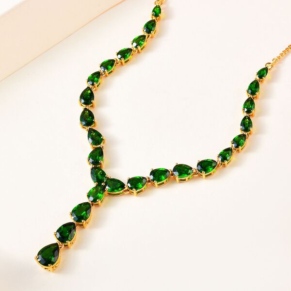 Natürliche Chromdiopsid-Halskette, 45 cm - 16,90 ct. image number 3