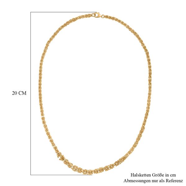 Handgefertigte Verlaufs K&ouml;nigskette ca. 50 cm, 925 Silber 750 Gelbgold Vermeil ca. 25,86g image number 7