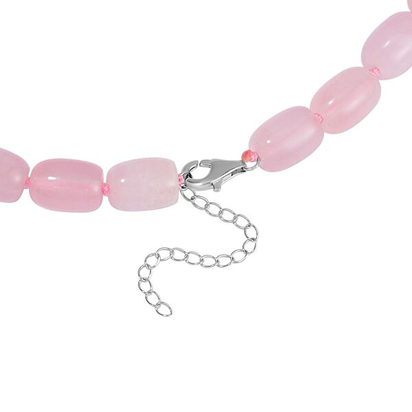 Rosenquarz Halskette ca. Flexibles cm 925 Silber ca. 424,50 ct. image number 3