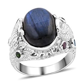 Royal Bali Kollektion- Labradorit und Multi-Edelstein-Ring - 9,98 ct.