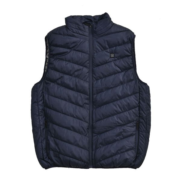 Beheizbare Weste mit 4 Heizzonen, inkl 5000Mah Solar Powerbank, Dunkelblau image number 0