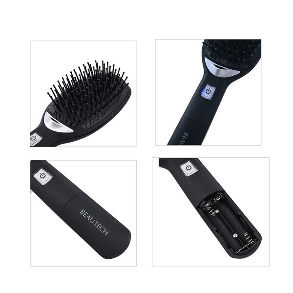 Antistatischer, glatter Haarkamm, Batterien 2xAAA (nicht inkl.), Schwarz image number 7