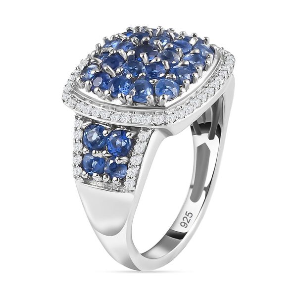 Kaschmir Kyanit und wei&szlig;er Zirkon-Ring - 2,77 ct. image number 5