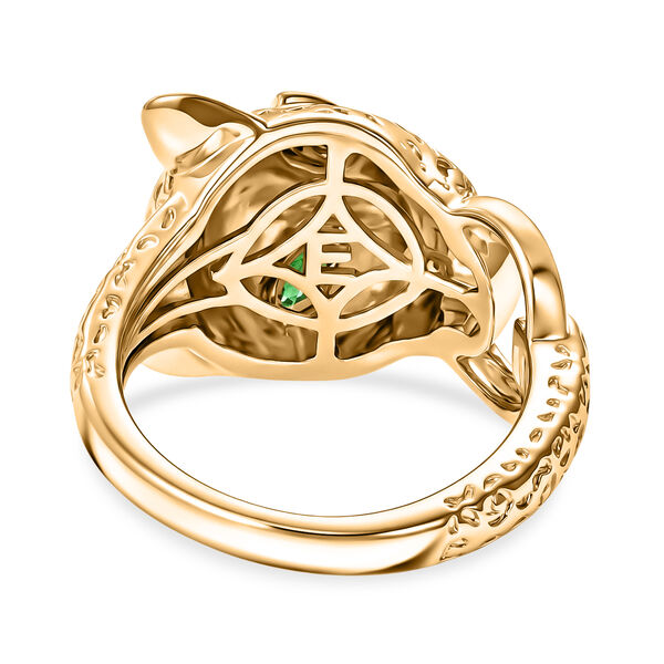 EVER TRUE Nat&uuml;rlicher Chromdiopsid Ring Nickelfreies Messing (Gr&ouml;&szlig;e 17.00) ca. 0,19 ct image number 5