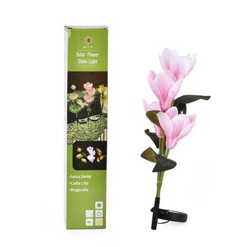 Solarbetriebene Magnolie mit LEDs, Gr&ouml;&szlig;e: 73 cm