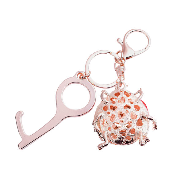 Wei&szlig;er und Schwarzer Kristall Maik&auml;fer-Schl&uuml;sselanh&auml;nger image number 3