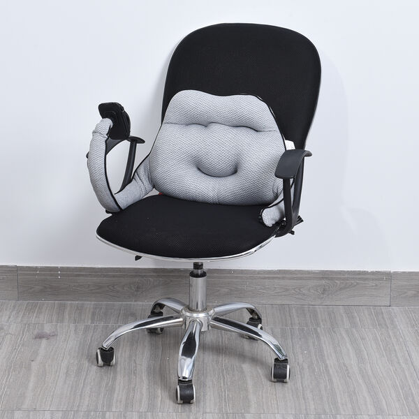 Multifunktionales Rückenkissen mit Handyhalterung, Hellgrau image number 2