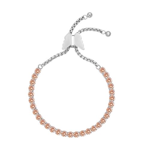 Champagner Zirkonia-Armband, 12,75 cm - 15 ct. image number 0