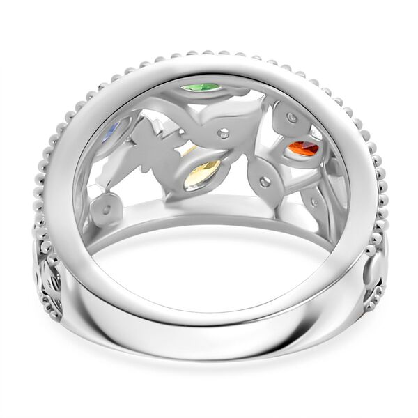 Mehrfarbiger Zirkonia,Wei&szlig;er Zirkonia Ring, Messing (Gr&ouml;&szlig;e 17.00) image number 5