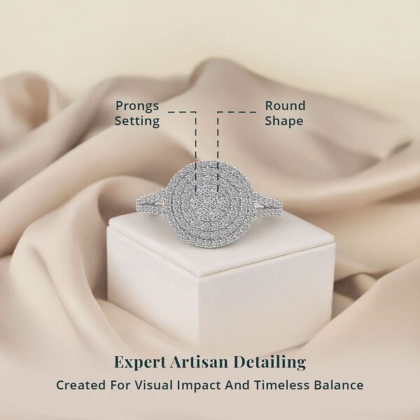 LUXURIANT SI-GH Labor Diamant Ring in 417 Wei&szlig;gold - 1 ct. image number 4
