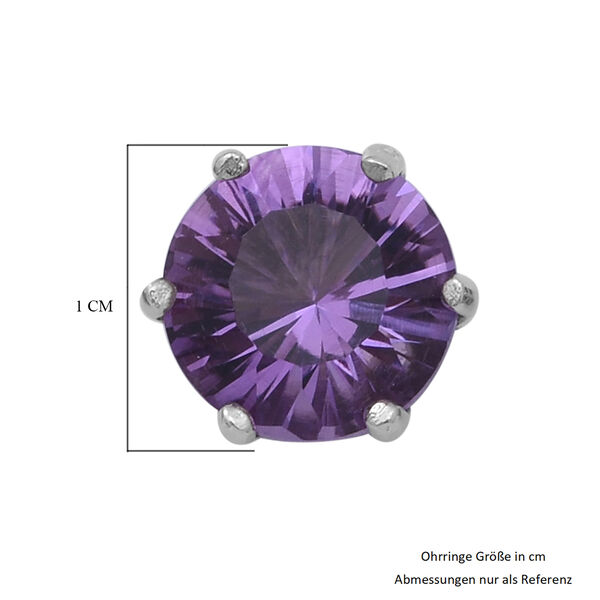 Rose De France Amethyst Ohrstecker 925 Silber Rosevergoldet  2.89 ct image number 4
