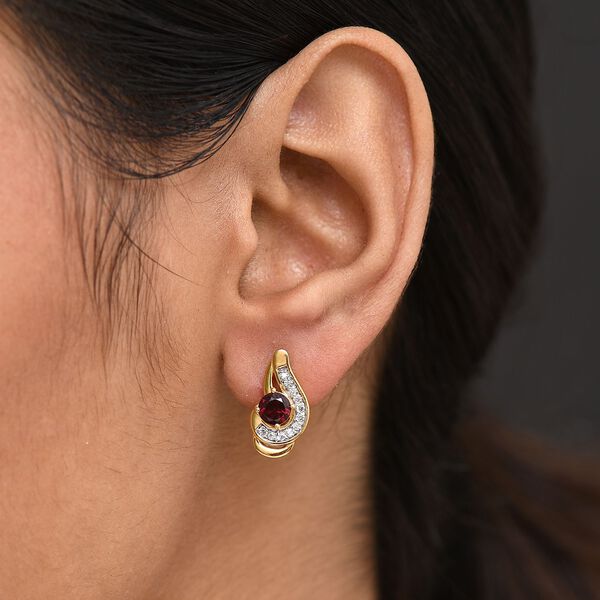 D'Joy AA Rhodolith Granat und Zirkon Ohrringe - 1,56 ct. image number 3