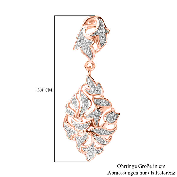 ALLORO Ohrringe mit Diamantakzenten, 925 Silber 750 Ros&eacute;gold Vermeil image number 6