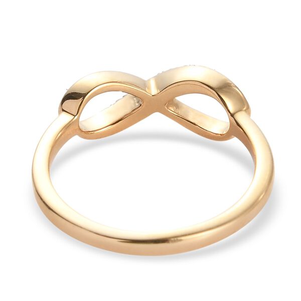 Diamant Infinity Ring 925 Silber 585 Vergoldet image number 3