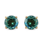 Pfau Triplett Quarz Ohrstecker 925 Silber vergoldet ca. 2,85 ct