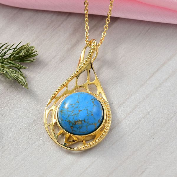 Blaues T&uuml;rkis Schmuckset ca. 50 cm ca. 14.00 ct image number 2