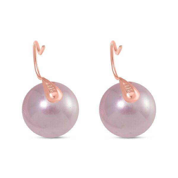 Rosa Muschelkernperle Ohrringe 925 Silber rosévergoldet image number 5