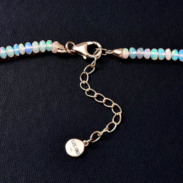 LUXORO AAA natürliche, äthiopische Welo Opal-Halskette, 45 cm - 48,75 ct. image number 6