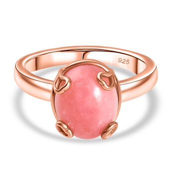 Herzklang - AA Vinicunca-Peruanischer Opal Ring 925 Silber 750 ros&eacute;vergoldet (Gr&ouml;&szlig;e 17.00) ca. 4,25 ct